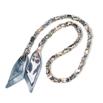 Maišo peties dirželio plėtimo grandinė iš aliuminio lydinio — dekoratyvinė ir keičiamoji grandinė, gatvės stilius, langelių raštas, pečių juostos priedas, Pavasaris 2025