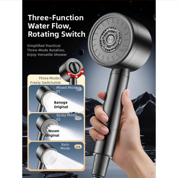 304 roostevabast terasest dušipea pressuriseeritud temperatuuri kontrolliga – ümmargune kuju, elektroplaaditud viimistlus, purunemiskindel