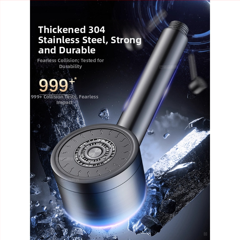 304 roostevabast terasest dušipea pressuriseeritud temperatuuri kontrolliga – ümmargune kuju, elektroplaaditud viimistlus, purunemiskindel