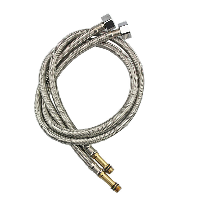 304 неръждаема стомана оплетена водопроводна тръба за мивка – резба, 0.8 MPa, 5–80°C