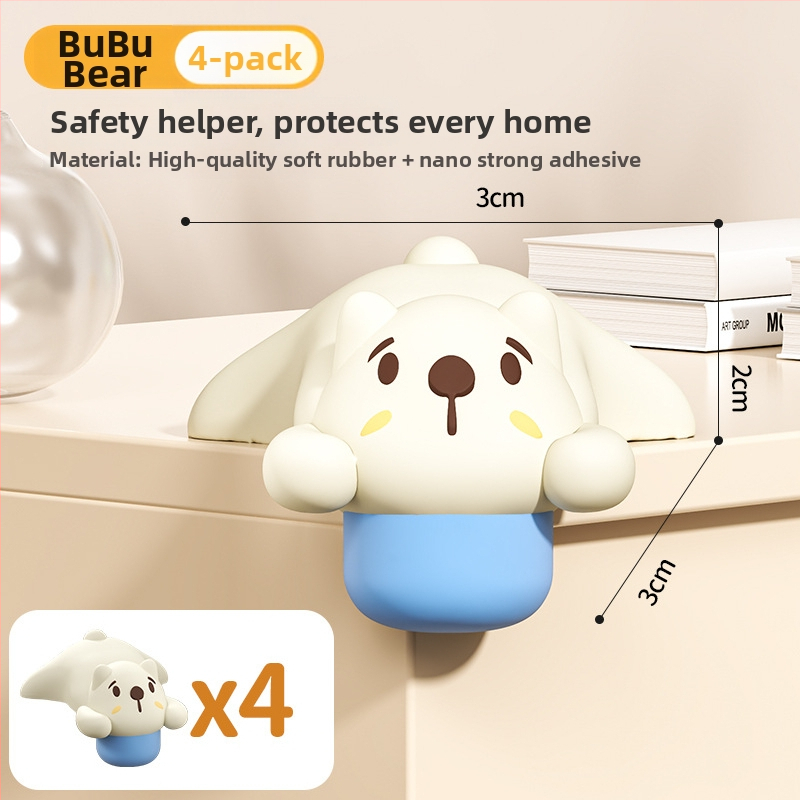 Kokkupõrke nurga kaitse laste laua ja voodi nurkade jaoks - pehme PVC ja akrüülliim, 200 tk pakis.