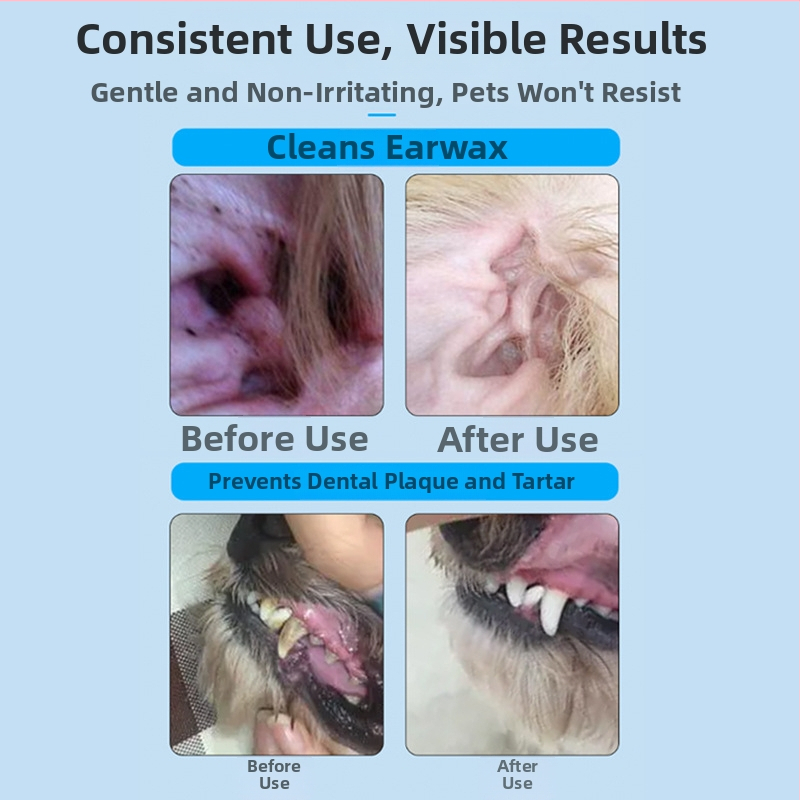 Dzīvnieku zobu higiēnas mitrās salvetes kaķiem un suņiem – antibakteriālas un pretiekaisuma, svaigs elpas, zobu balināšana, zobakmens noņemšana un smaganu kopšana, divpusējs pērļu raksts