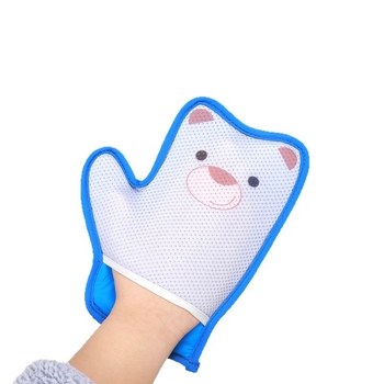 Naminių gyvūnėlių plaukų šalinimo pirštinė – dvipusė, karikatūrų dizaino elektrostatinė šepetėlis, tinklinio audinys ir šepetėlio audinys