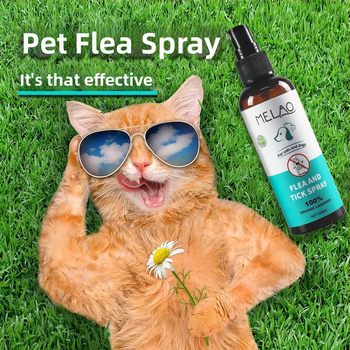 Šunų blusų purškiklis – Melao, plastikinė buteliukas, licencijuotas privatus prekės ženklas, pakuotė 96 vnt