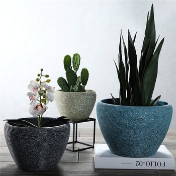 Керамичен цветарник, подов модел, корозионно устойчив, за домашно градинарство