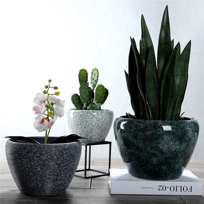 Керамичен цветарник, подов модел, корозионно устойчив, за домашно градинарство