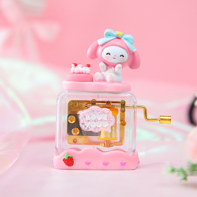 Μουσικό κουτί Four Sen - φιγούρα κοριτσιού από ρητίνη για διακόσμηση υπνοδωματίου, μοντέρνος μινιμαλιστικός σχεδιασμός, συσκευασία από χαρτόνι