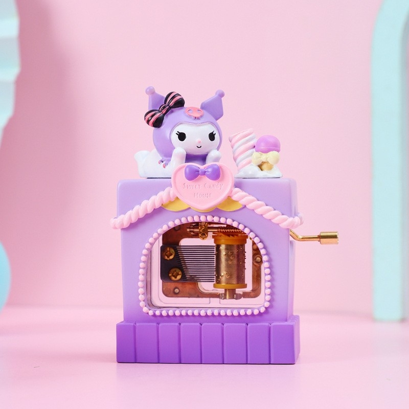 Μουσικό κουτί Four Sen - φιγούρα κοριτσιού από ρητίνη για διακόσμηση υπνοδωματίου, μοντέρνος μινιμαλιστικός σχεδιασμός, συσκευασία από χαρτόνι