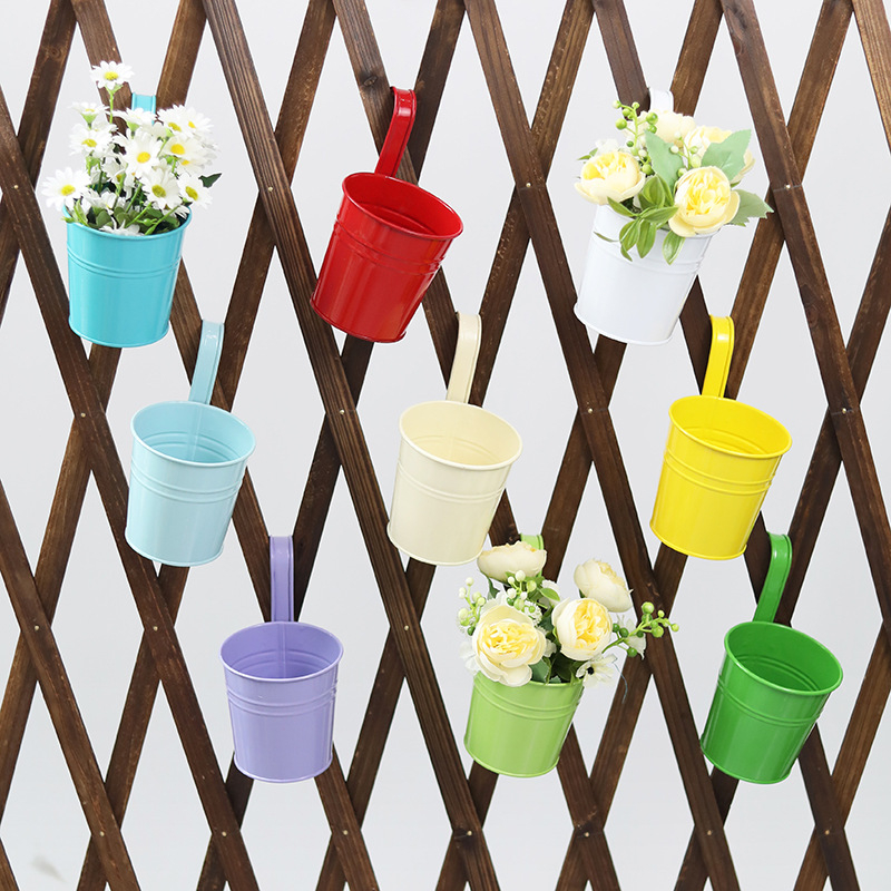 Саксия за цветя от желязо, стенна, с подвижна кука, за зелени растения и сукуленти — Caihua Craftsmanship