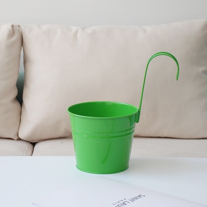 Саксия за цветя от желязо, стенна, с подвижна кука, за зелени растения и сукуленти — Caihua Craftsmanship