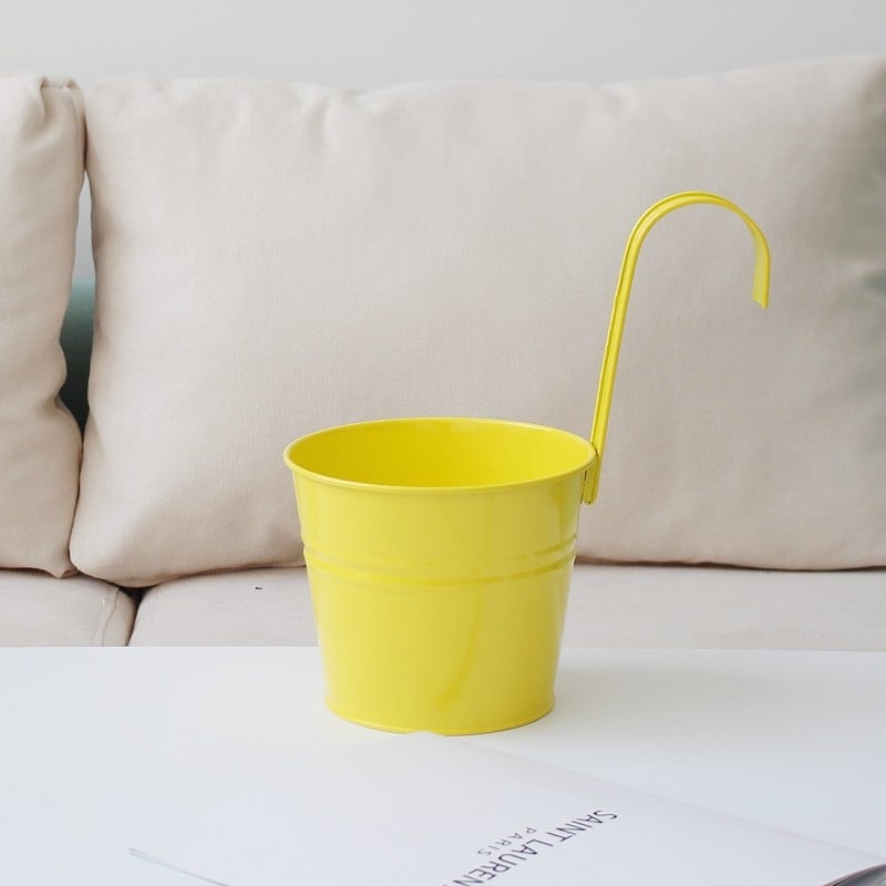 Саксия за цветя от желязо, стенна, с подвижна кука, за зелени растения и сукуленти — Caihua Craftsmanship