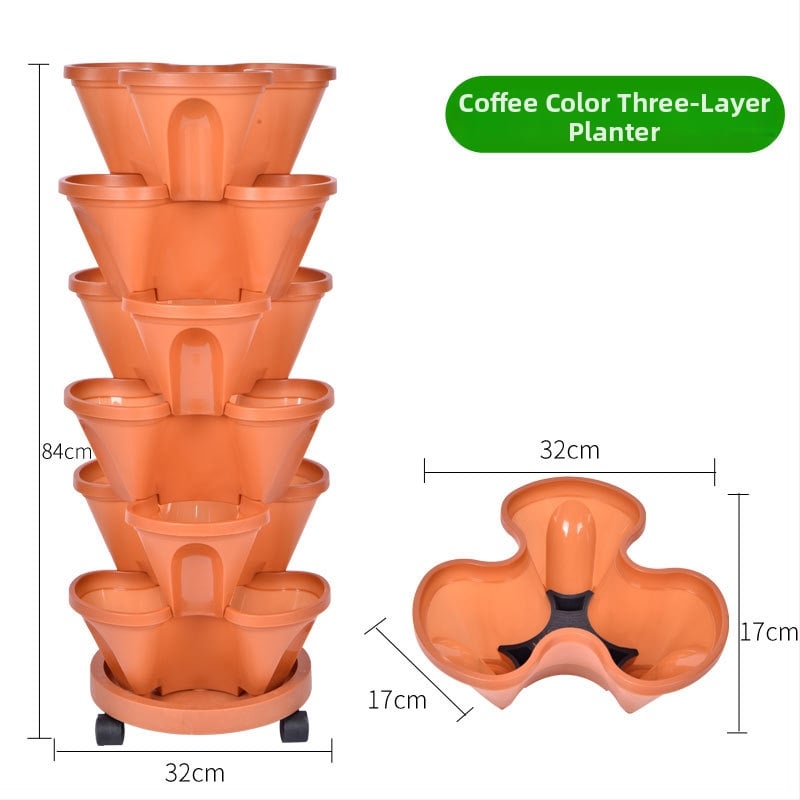 Цветарник, пластмасов, спестяващ пространство, за пода, пасторален стил, за балконска градина