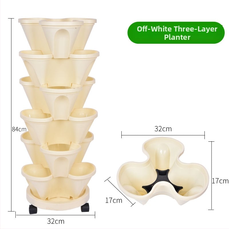 Цветарник, пластмасов, спестяващ пространство, за пода, пасторален стил, за балконска градина