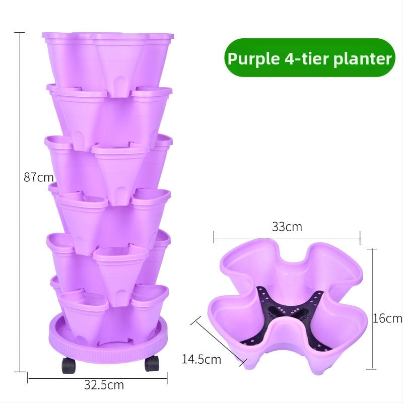 Цветарник, пластмасов, спестяващ пространство, за пода, пасторален стил, за балконска градина
