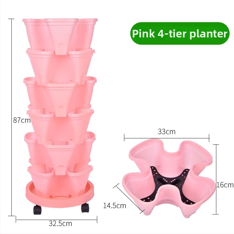 Цветарник, пластмасов, спестяващ пространство, за пода, пасторален стил, за балконска градина