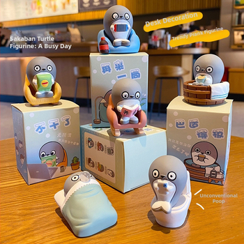 Sakaban bruņurupucis no sveķiem – dekoratīva figūriņa galda dekorēšanai un automašīnas interjeram, multfilmas stils, zīmols Yao Yun, Materiāls: sveķi