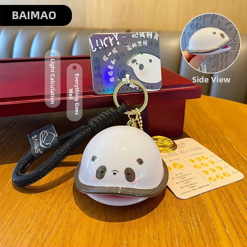 PVC карикатурен ключодържател с панда и костенурка – висулка за чанта и играчка за отпускане