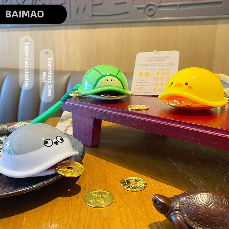 PVC карикатурен ключодържател с панда и костенурка – висулка за чанта и играчка за отпускане