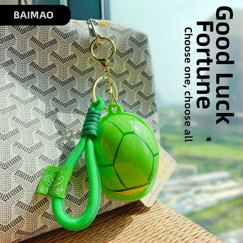 PVC карикатурен ключодържател с панда и костенурка – висулка за чанта и играчка за отпускане