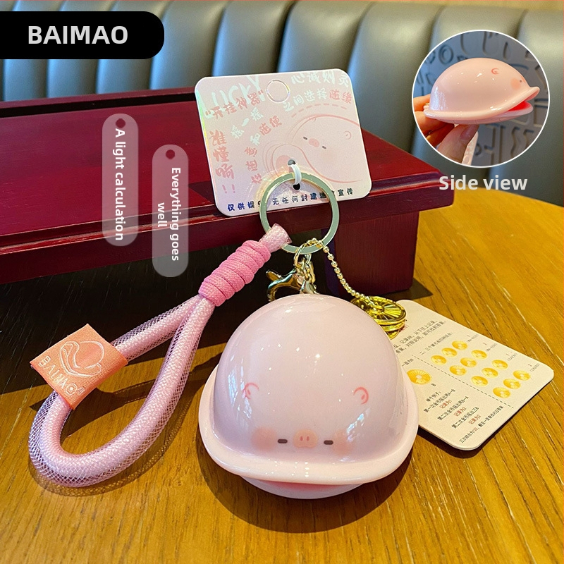 PVC карикатурен ключодържател с панда и костенурка – висулка за чанта и играчка за отпускане