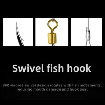 Treasure in the Lake kalastushaak anti-sõlme traadist, topelt-õõg, hammas, merekalapüügiks laevast (erinevad suurused)