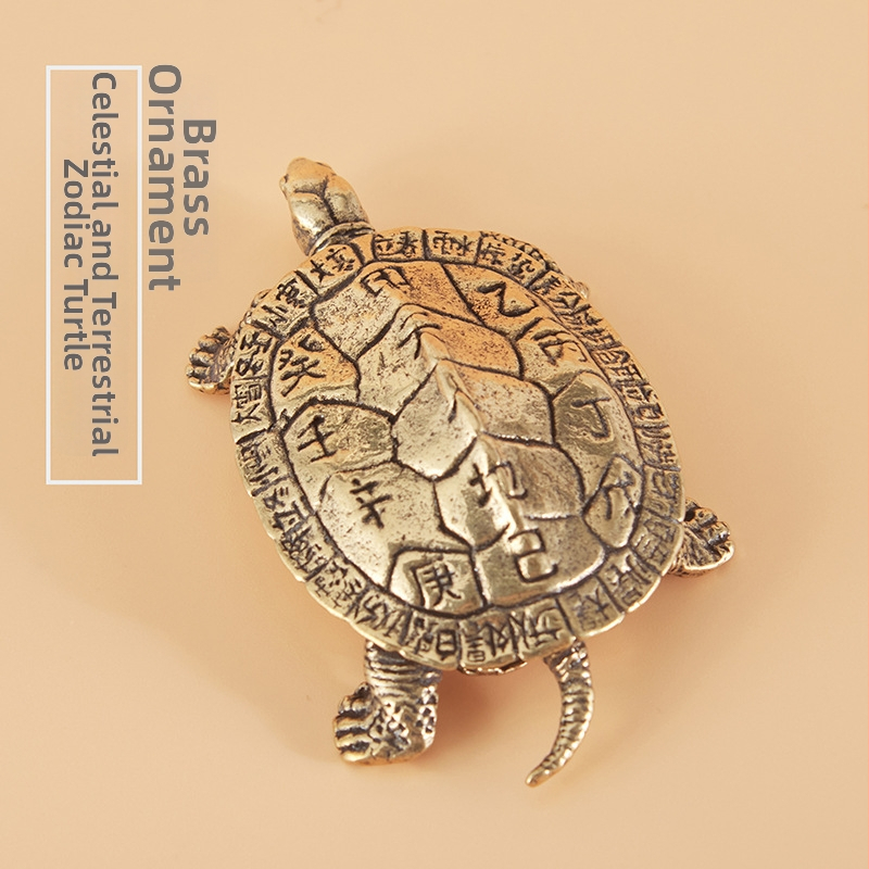 Varinė vėžlys – stalinis dekoras, 24 saulės laikotarpiai, rankų darbo ir išgraviruotas, kinų stilius