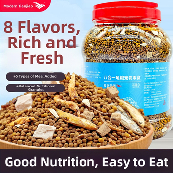 Vėžlių maistas – granuliuotas, akvariumo naminių gyvūnėlių maistas, prekės ženklas Modern Tianjiao