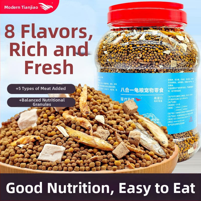 Vėžlių maistas – granuliuotas, akvariumo naminių gyvūnėlių maistas, prekės ženklas Modern Tianjiao