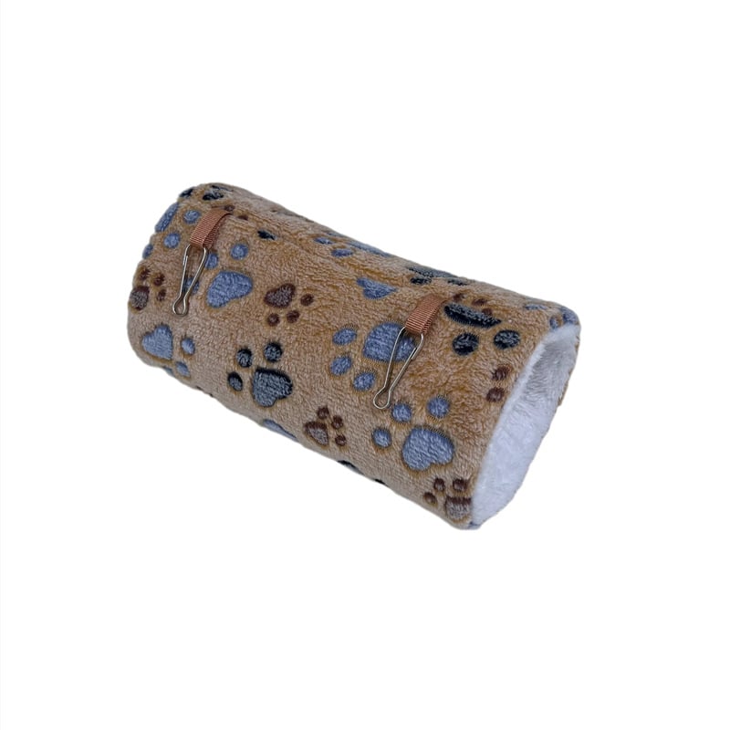 Hamstero tunelio lizdas rudeniui ir žiemai — medžiagos: flanelė, Arktyninis fleece, kempinė