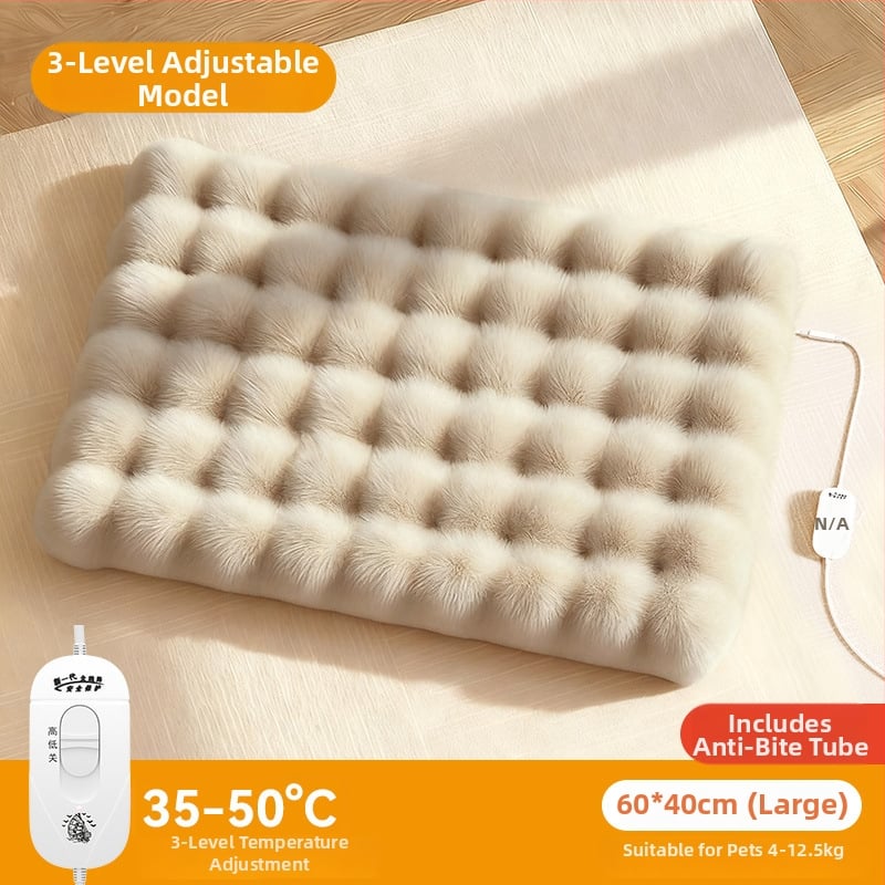 Elektrinis šildomas kačių kilimėlis žiemai, su temperatūros kontrole ir laikmačiu (PP medžiaga)