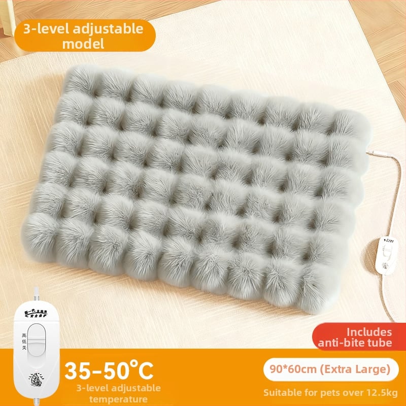 Elektrinis šildomas kačių kilimėlis žiemai, su temperatūros kontrole ir laikmačiu (PP medžiaga)