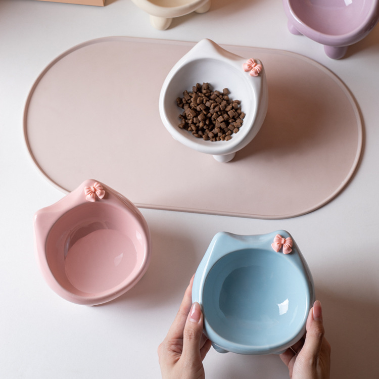 Vas ceramic pentru pisici — Brand Shuo ni — Origine Chaozhou, Guangdong — Vas pentru hrană de pisică — Cod produs Ph20250803-2