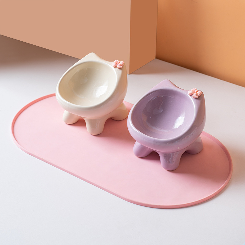 Vas ceramic pentru pisici — Brand Shuo ni — Origine Chaozhou, Guangdong — Vas pentru hrană de pisică — Cod produs Ph20250803-2
