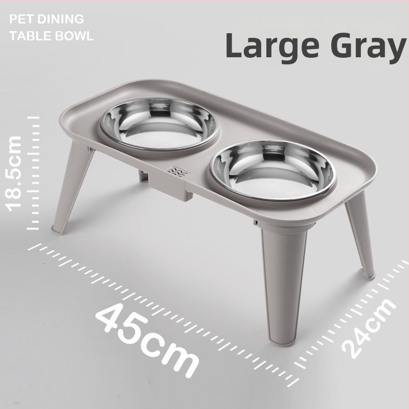 Nerūdijančio plieno gyvūnėlių maitinimo rinkinys — dvigubas dubuo su kaklo apsauga, išimamas, kilmė Zhejiang