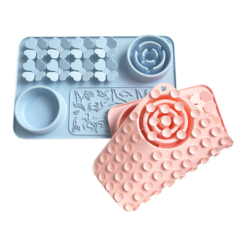 Μάτ γλειψίματος κατοικίδιων από σιλικόνη με βεντούζα – 4 σε 1 μπολ αργής πρόσληψης