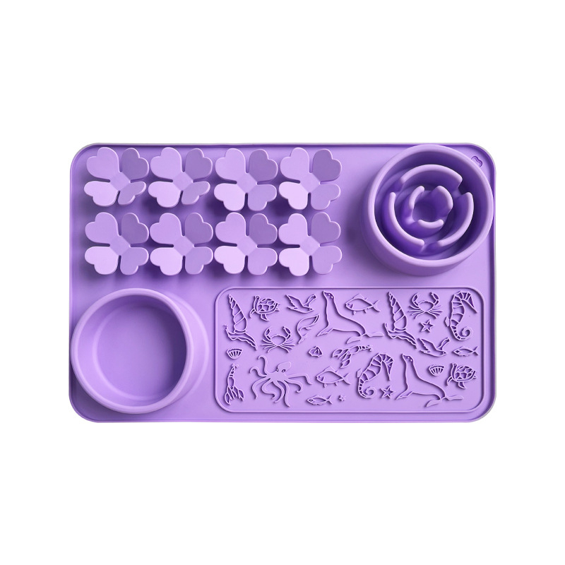 Μάτ γλειψίματος κατοικίδιων από σιλικόνη με βεντούζα – 4 σε 1 μπολ αργής πρόσληψης