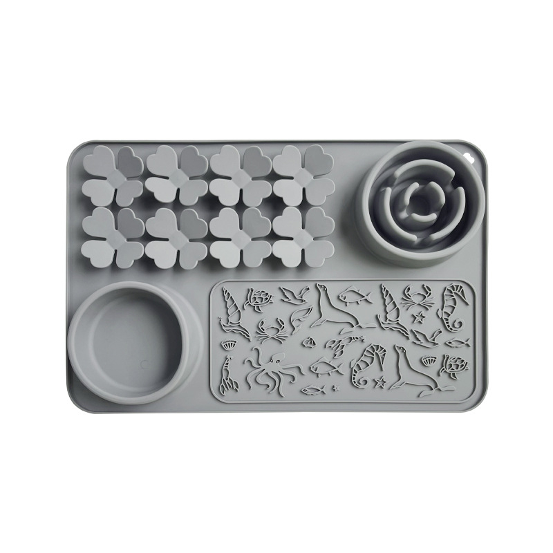 Μάτ γλειψίματος κατοικίδιων από σιλικόνη με βεντούζα – 4 σε 1 μπολ αργής πρόσληψης