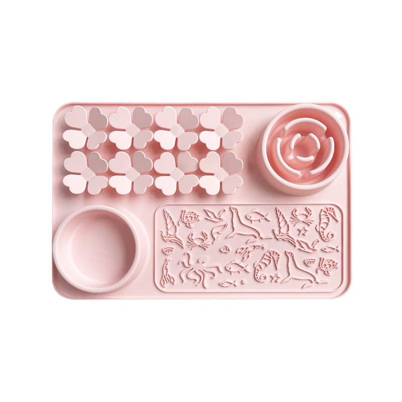 Μάτ γλειψίματος κατοικίδιων από σιλικόνη με βεντούζα – 4 σε 1 μπολ αργής πρόσληψης