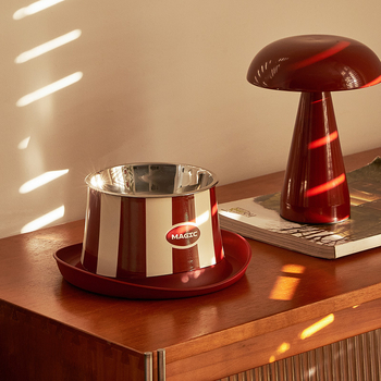 Roostevabast terasest kassikauss kaela toega — tõstetud, lekkekindel, sipelgade vastu, üks kauss