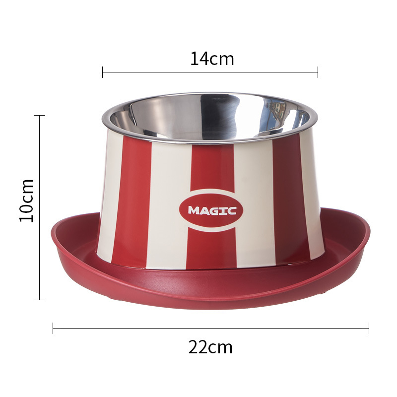 Roostevabast terasest kassikauss kaela toega — tõstetud, lekkekindel, sipelgade vastu, üks kauss