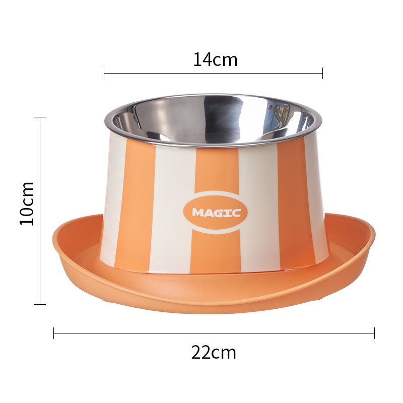 Roostevabast terasest kassikauss kaela toega — tõstetud, lekkekindel, sipelgade vastu, üks kauss