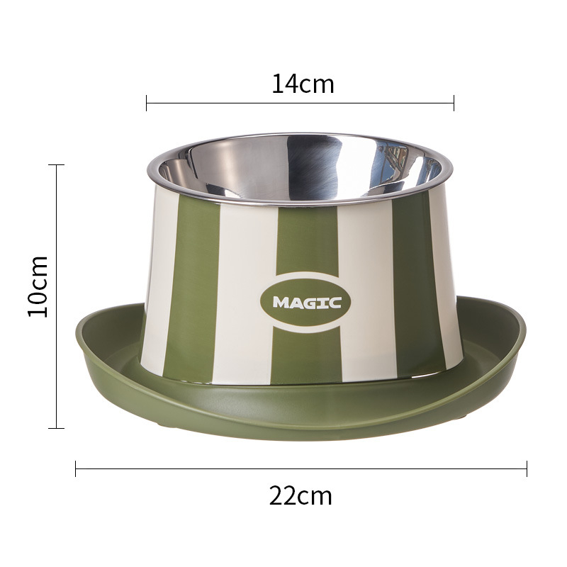 Roostevabast terasest kassikauss kaela toega — tõstetud, lekkekindel, sipelgade vastu, üks kauss