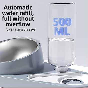 Kassi vee- ja toidukauss; materjalid: PP, PET, roostevaba teras; sobib kassidele