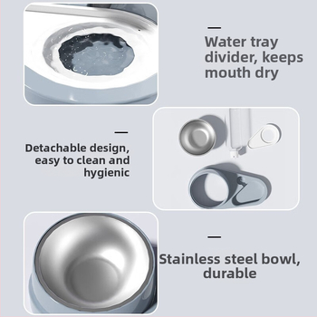 Kassi vee- ja toidukauss; materjalid: PP, PET, roostevaba teras; sobib kassidele
