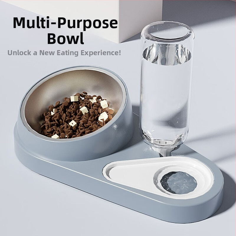 Kassi vee- ja toidukauss; materjalid: PP, PET, roostevaba teras; sobib kassidele