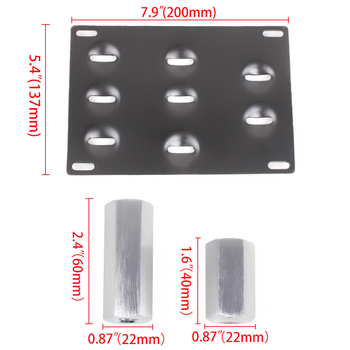 Auto numbriraam kaheksa auguga, alumiiniumist sulam, mudel BTD013, osa number BTD013, universaalne ühilduvus