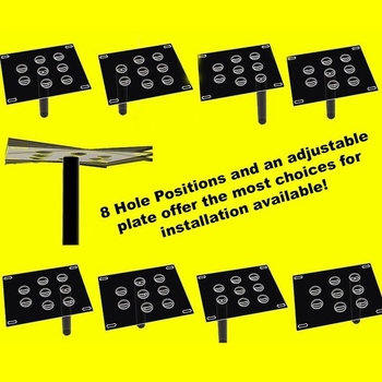 Auto numbriraam kaheksa auguga, alumiiniumist sulam, mudel BTD013, osa number BTD013, universaalne ühilduvus