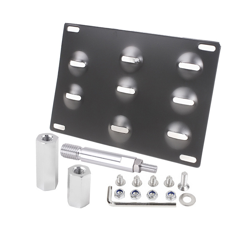 Auto numbriraam kaheksa auguga, alumiiniumist sulam, mudel BTD013, osa number BTD013, universaalne ühilduvus