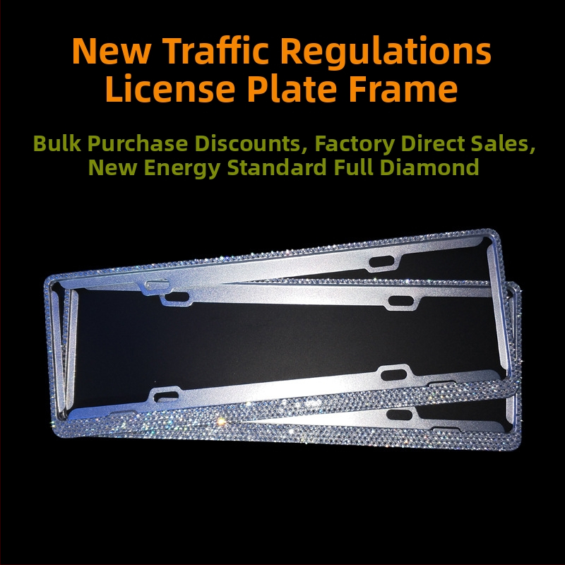 Alumiiniumist numbriraam teemantidega, uue energia sõidukitele, täis puurimise kujundus