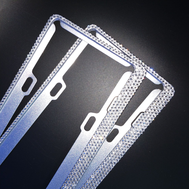 Alumiiniumist numbriraam teemantidega, uue energia sõidukitele, täis puurimise kujundus